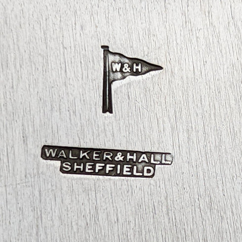 1928年 英国ヴィンテージ 純銀(925シルバー)ディナープレート 直径23.5cm 496g Walker&Hall